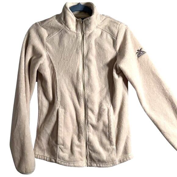 ZeroXposur Jacket Womens Size S White Fleece Full Zip Fron Pockets Long Sleeve - Picture 1 of 9